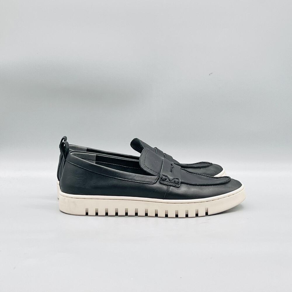 Vionic Shoes Womens 8 Black Leather Uptown Penny Loafers Slip On Walking Comfort